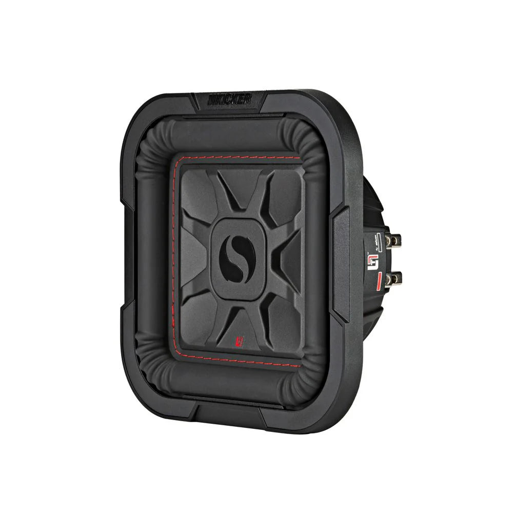 Kicker - L7T 8 inch Thin Profile Square Dual Voice Coil Subwoofer - 4 Ohm