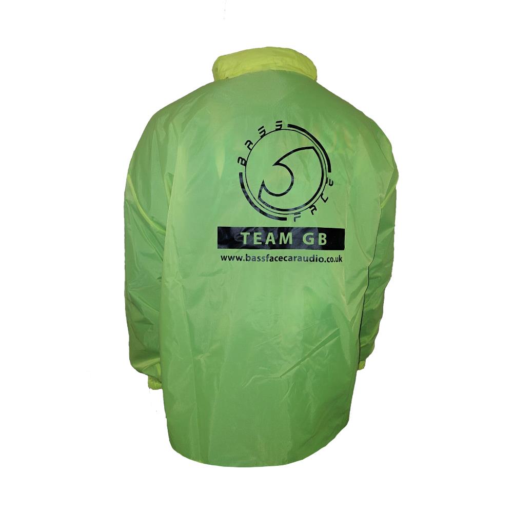 Bassface BFRCY.1M Lightweight Rain Jacket Yellow Medium Size TEAM GB