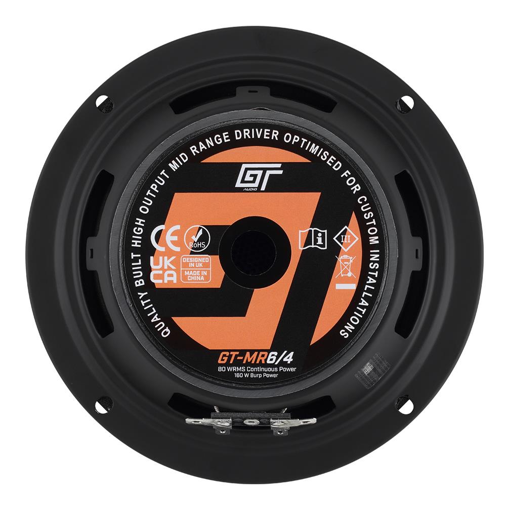 Bassface GT Audio GT-MR6/4 6.5" 16.5cm 4Ohm 2x80w RMS High SPL Component Midrange Speaker Pair
