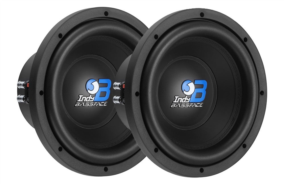Bassface Indy B10/2 10" 2x2Ohm DVC Subs 600w RMS (Sealed/Ported Enclosures) PAIR