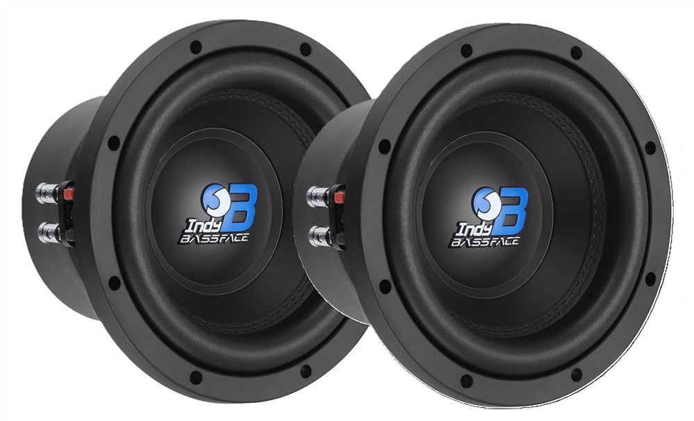 Bassface Indy B8/2 8" 2x2Ohm DVC Subs 300w RMS (Sealed/Ported Enclosures) PAIR