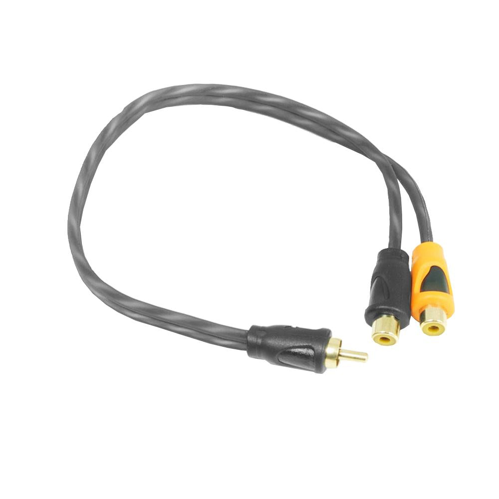Bassface PRCAYM.1 Twin Core Pure OFC Twist RCA Audio Y Lead Splitter 1M 2F