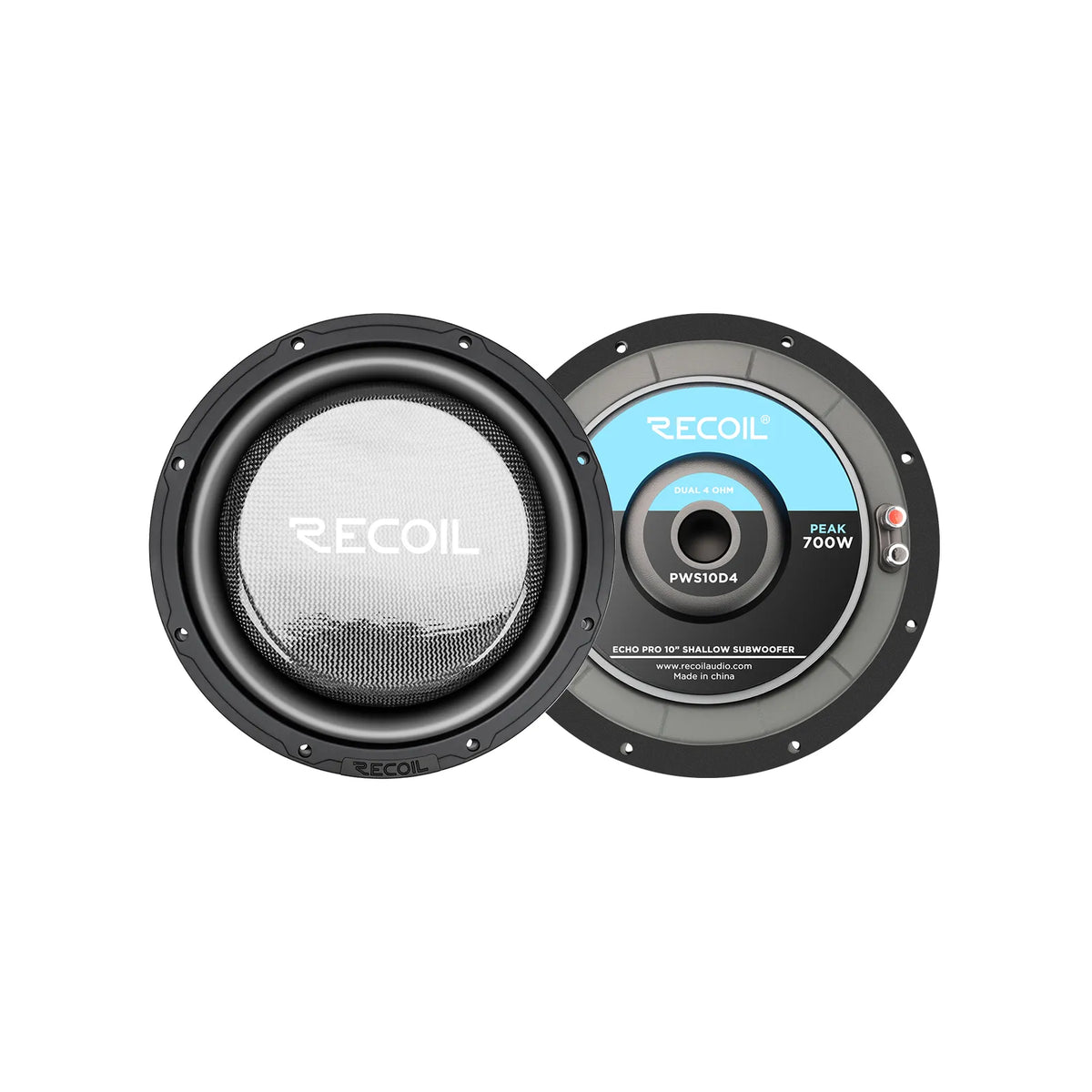 Recoil PWS10D4 10-Inch Dual 4-Ohm Subwoofer