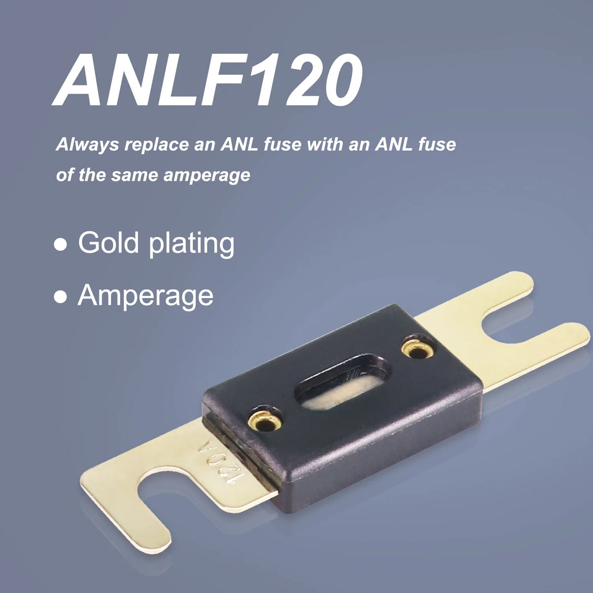 Recoil ANLF120-2 2 Pack 120A ANL Fuses Gold Plated