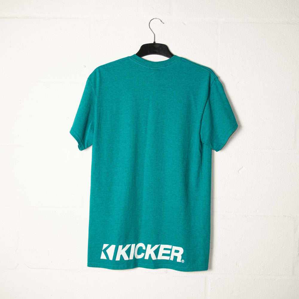 Kicker Audio Teal T-shirt with White Logos - XXL