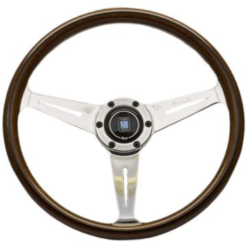 Nardi Classic Wood Steering Wheel 360mm with Polished Spokes (Visible Screws)