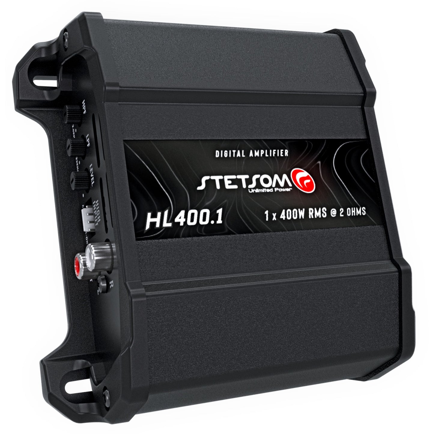 Stetsom HL 400.1 Class D Full Range Amplifier 1 Channel 400 Watts, RCA Input and High Wire Input, Variable Crossover - 2 Ohms