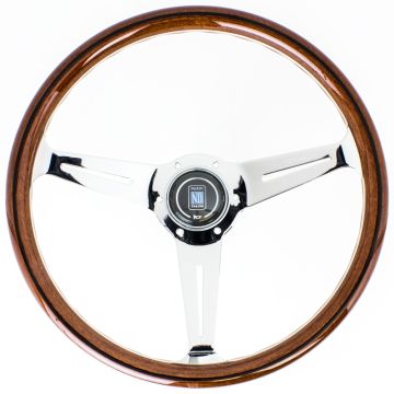 Nardi Classic Wood Steering Wheel 360mm with Polished Spokes