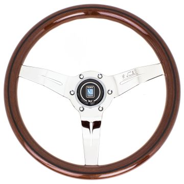 Nardi Deep Corn Wood Steering Wheel 330mm with Polished Spokes