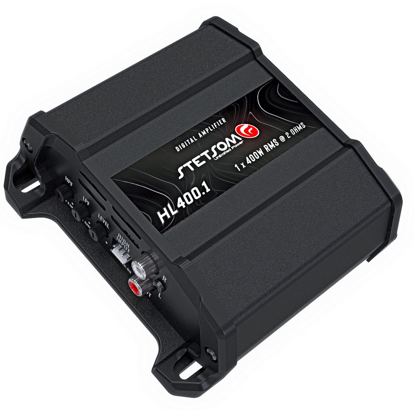 Stetsom HL 400.1 Class D Full Range Amplifier 1 Channel 400 Watts, RCA Input and High Wire Input, Variable Crossover - 2 Ohms