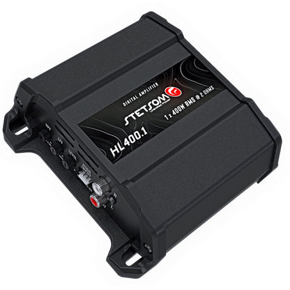 Stetsom HL 400.1 Class D Full Range Amplifier 1 Channel 400 Watts, RCA Input and High Wire Input, Variable Crossover - 2 Ohms