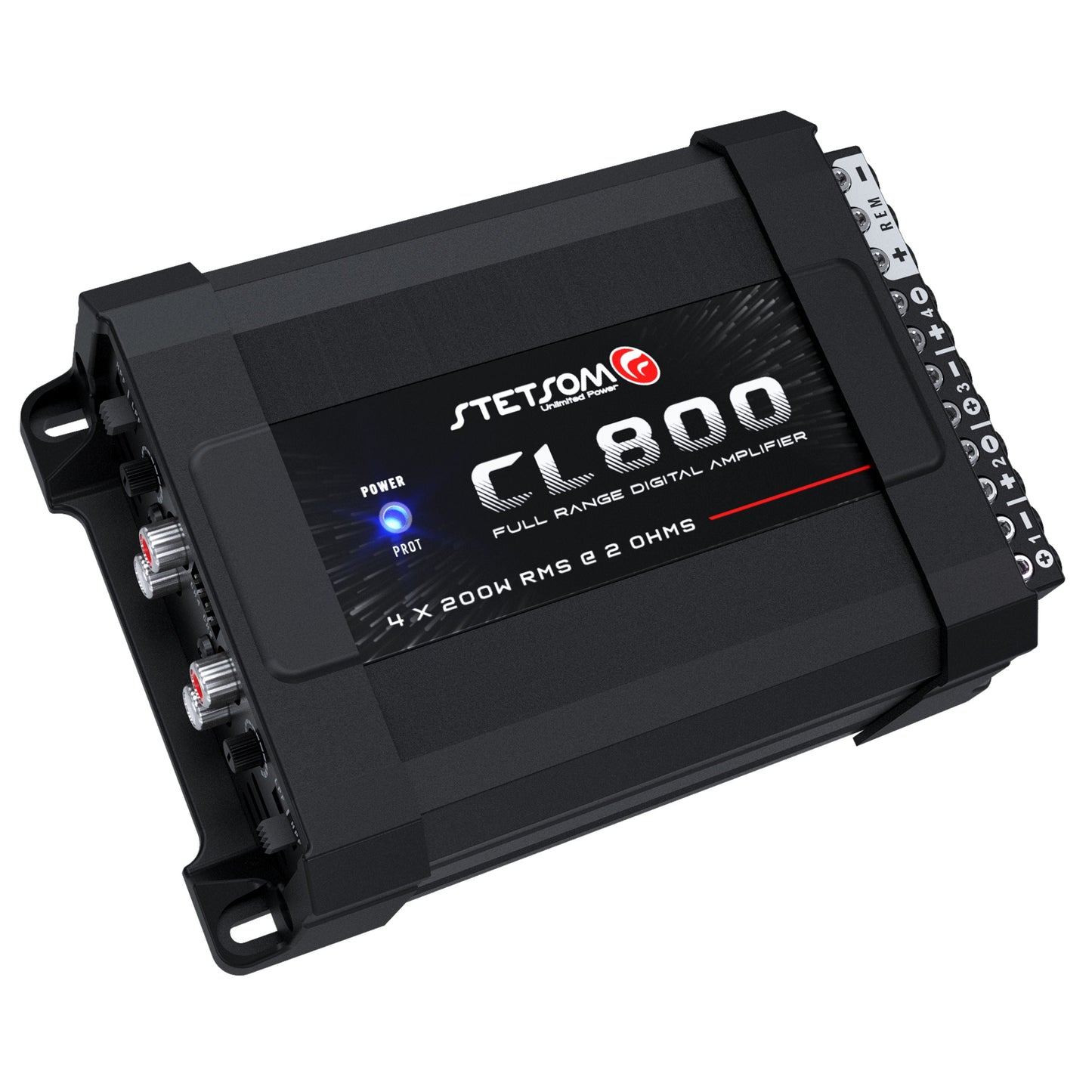 Stetsom COMBAT LINE CL800.4_2 Ohms - Full Range Amplifier 4 Channels Amplifier RCA & High Input 800W RMS