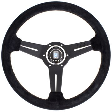 Nardi Deep Corn Suede Steering Wheel 360mm with Black Stitching and Black Spokes