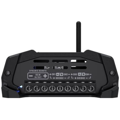 Stetsom High Line DSPLAYER 400.4, Car Audio Amplifier with DSP, Bluetooth, FM Radio, Multiple Audio Inputs, Mobile App Control