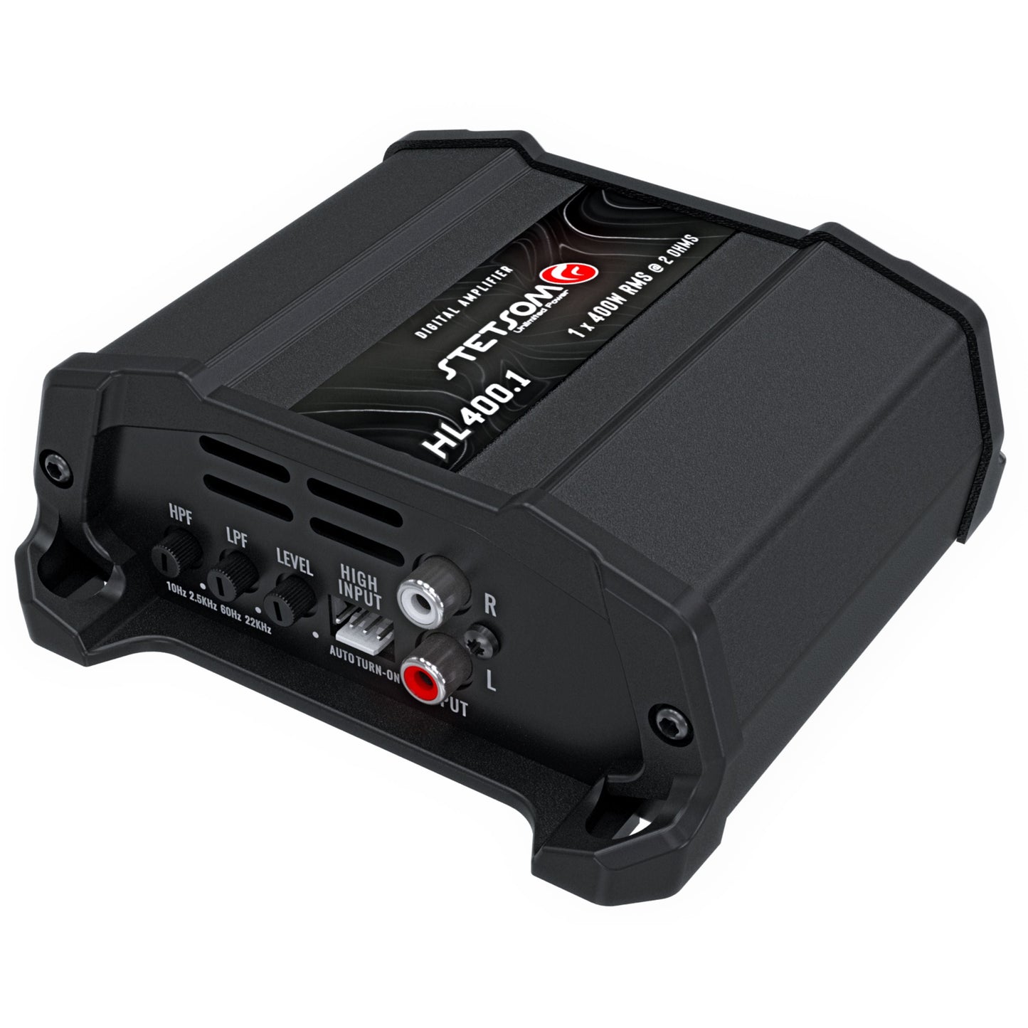 Stetsom HL 400.1 Class D Full Range Amplifier 1 Channel 400 Watts, RCA Input and High Wire Input, Variable Crossover - 2 Ohms