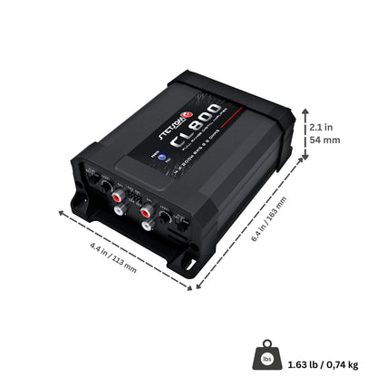 Stetsom COMBAT LINE CL800.4_2 Ohms - Full Range Amplifier 4 Channels Amplifier RCA & High Input 800W RMS