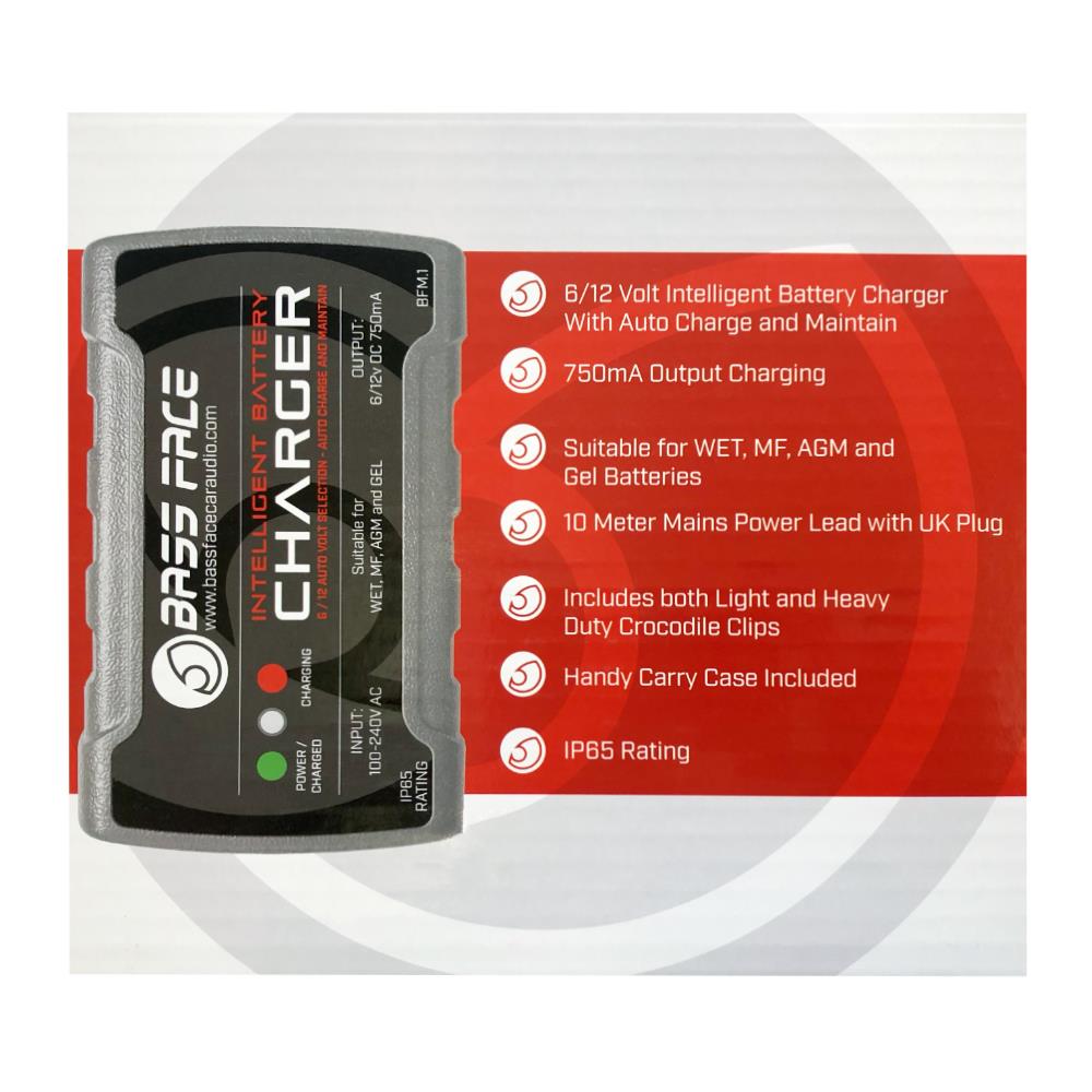 Bassface BFM.1 0.75 Amp 12/24 Volt Smart Battery Conditioner Charger