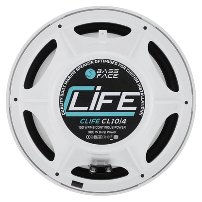 Bassface CLife CL10/4 10" 25cm 4Ohm 150w RMS Marine Grade Waterproof Subwoofer