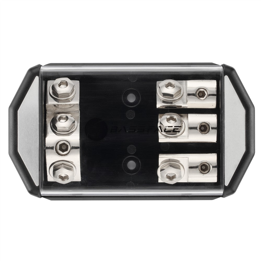 Bassface DIS1/3ANL Nickel Plated Distribution Block ANL Fused - 3x4AWG From 1x0AWG