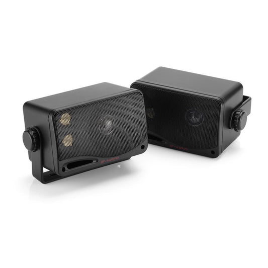 Bassface GT Audio GT-BX24B 4Ohm 2x50w RMS 3-Way Weatherproof Outdoor Box Speakers (Black) Pair