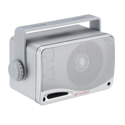 Bassface GT Audio GT-BX24S 4Ohm 2x50w RMS 3-Way Weatherproof Outdoor Box Speakers (Silver) Pair