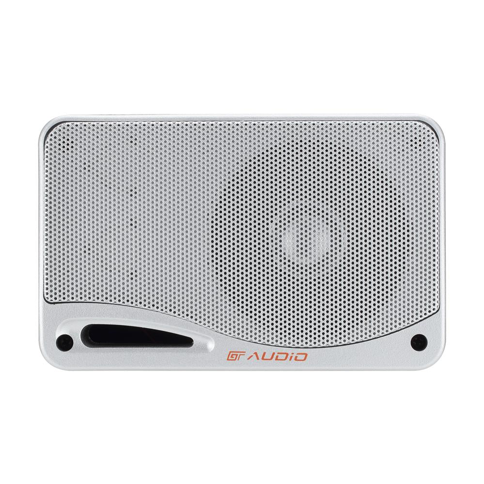 Bassface GT Audio GT-BX24S 4Ohm 2x50w RMS 3-Way Weatherproof Outdoor Box Speakers (Silver) Pair