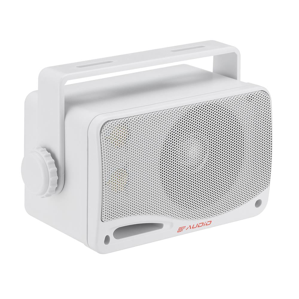 Bassface GT Audio GT-BX24W 4Ohm 2x50w RMS 3-Way Weatherproof Outdoor Box Speakers (White) Pair