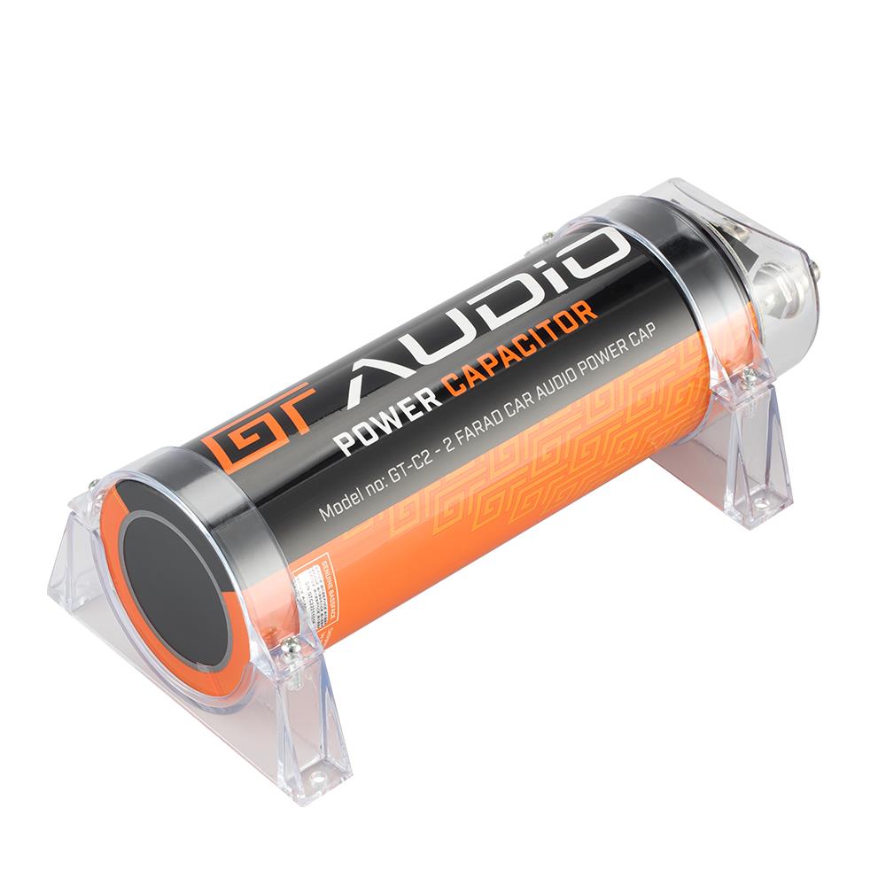 Bassface GT Audio GT-C2 16v 2 Farad Power Stiffening Capacitor With Digital Display & Auto Shutoff