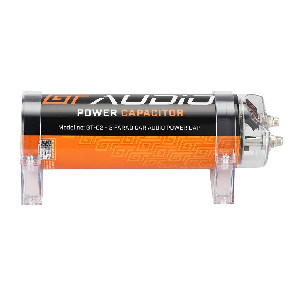 Bassface GT Audio GT-C2 16v 2 Farad Power Stiffening Capacitor With Digital Display & Auto Shutoff