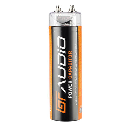 Bassface GT Audio GT-C2 16v 2 Farad Power Stiffening Capacitor With Digital Display & Auto Shutoff