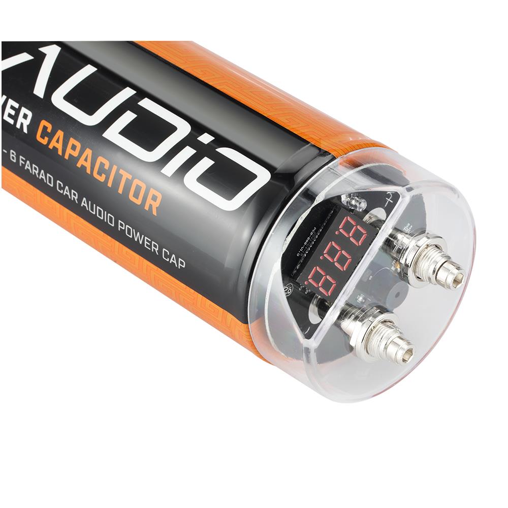 Bassface GT Audio GT-C6 16v 6 Farad Power Stiffening Capacitor With Digital Display & Auto Shutoff