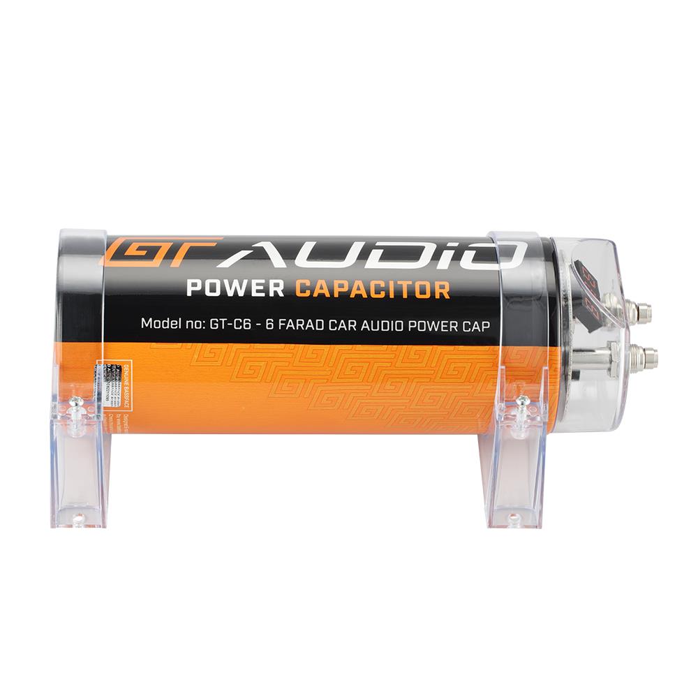 Bassface GT Audio GT-C6 16v 6 Farad Power Stiffening Capacitor With Digital Display & Auto Shutoff