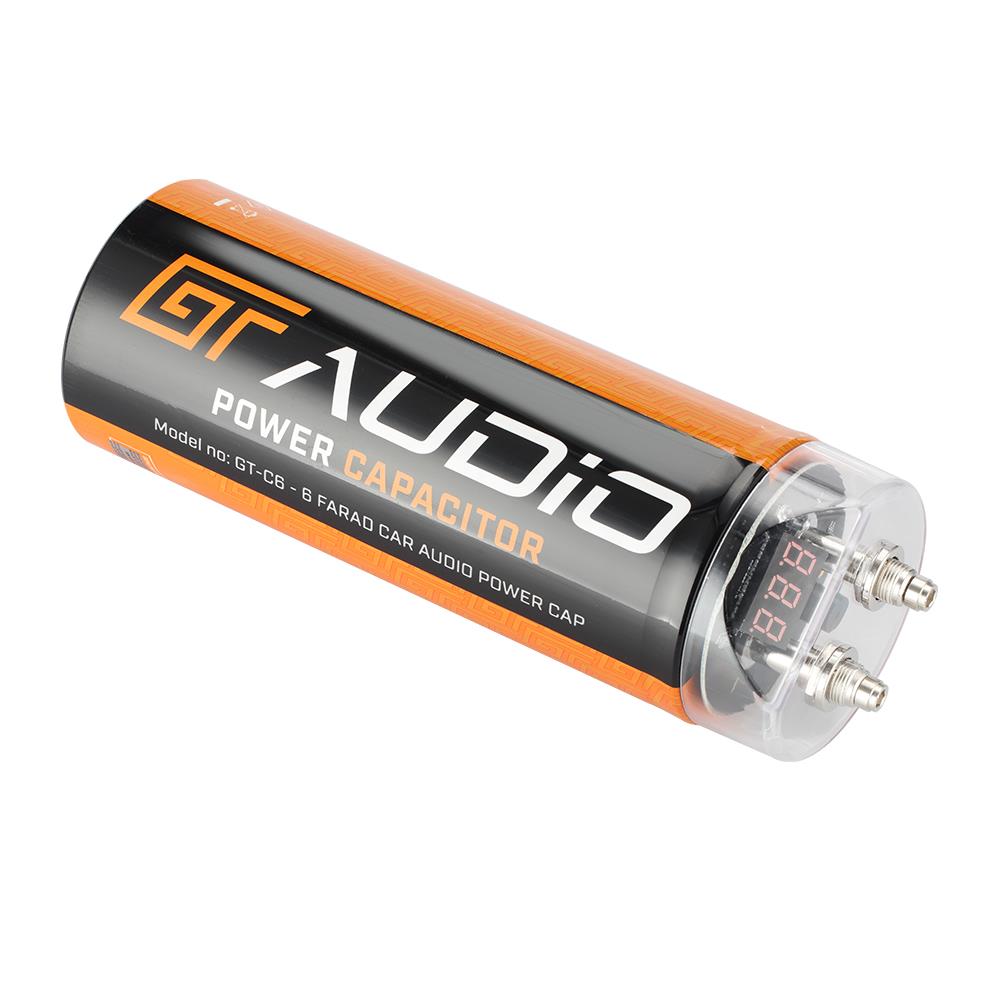 Bassface GT Audio GT-C6 16v 6 Farad Power Stiffening Capacitor With Digital Display & Auto Shutoff
