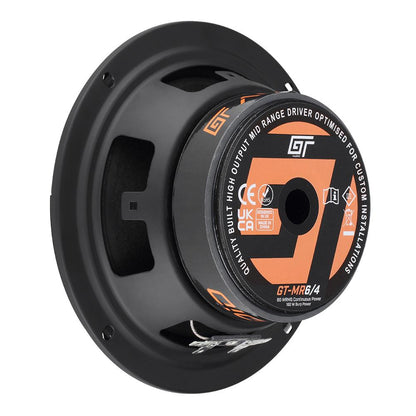 Bassface GT Audio GT-MR6/4 6.5" 16.5cm 4Ohm 2x80w RMS High SPL Component Midrange Speaker Pair