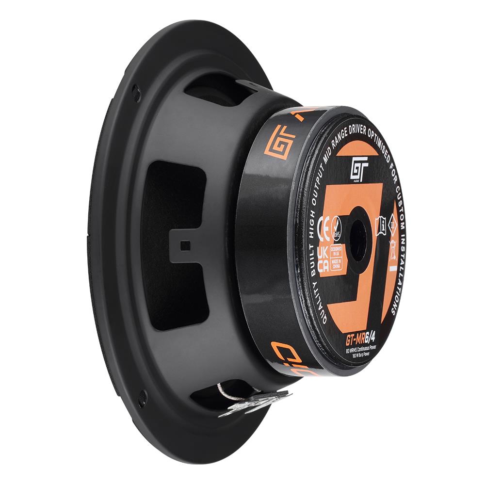 Bassface GT Audio GT-MR6/4 6.5" 16.5cm 4Ohm 2x80w RMS High SPL Component Midrange Speaker Pair