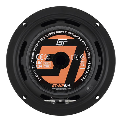 Bassface GT Audio GT-MR6/4 6.5" 16.5cm 4Ohm 80w RMS High SPL Component Midrange Speaker