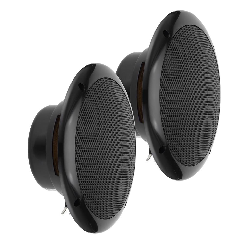 Bassface GT Audio GT-SPL6.2B 4Ohm 2x75w RMS Marine Grade Waterproof Full Range Speakers (Black) Pair