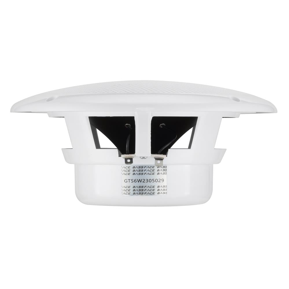Bassface GT Audio GT-SPL6.2W 4Ohm 2x75w RMS Marine Grade Waterproof Full Range Speakers (White) Pair