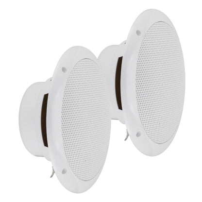 Bassface GT Audio GT-SPL6.2W 4Ohm 2x75w RMS Marine Grade Waterproof Full Range Speakers (White) Pair