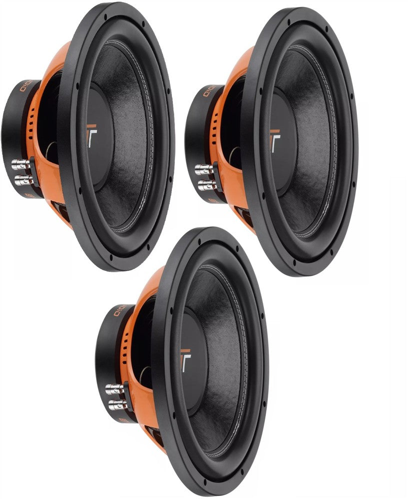 Bassface GT Audio GT-SW12/4 x3 12'' 30cm 2x4Ohm DVC Subwoofer 200w RMS (Sealed/Ported Enclosures)