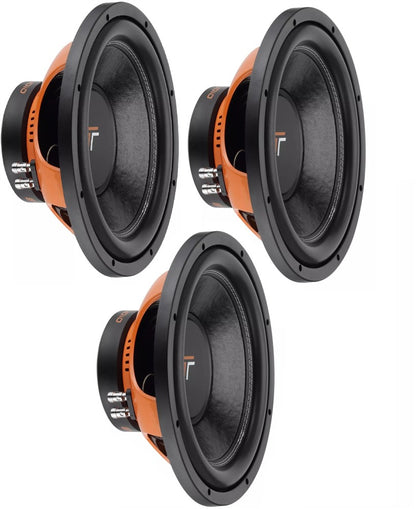 Bassface GT Audio GT-SW12/4 x3 12'' 30cm 2x4Ohm DVC Subwoofer 200w RMS (Sealed/Ported Enclosures)