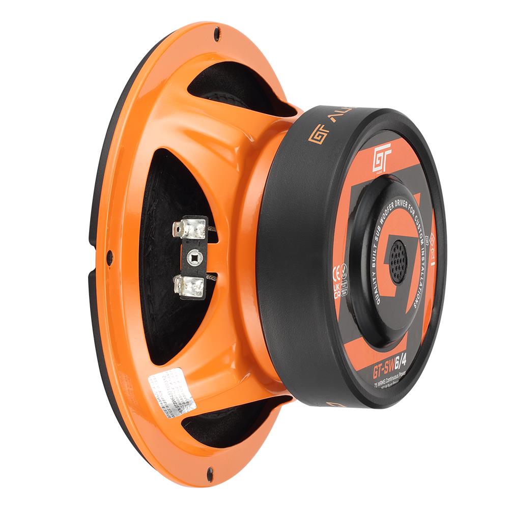 Bassface GT Audio GT-SW6/4 6.5" 16.5cm 2x4Ohm DVC Subwoofer 75w RMS (Sealed/Ported Enclosures/Free Air)