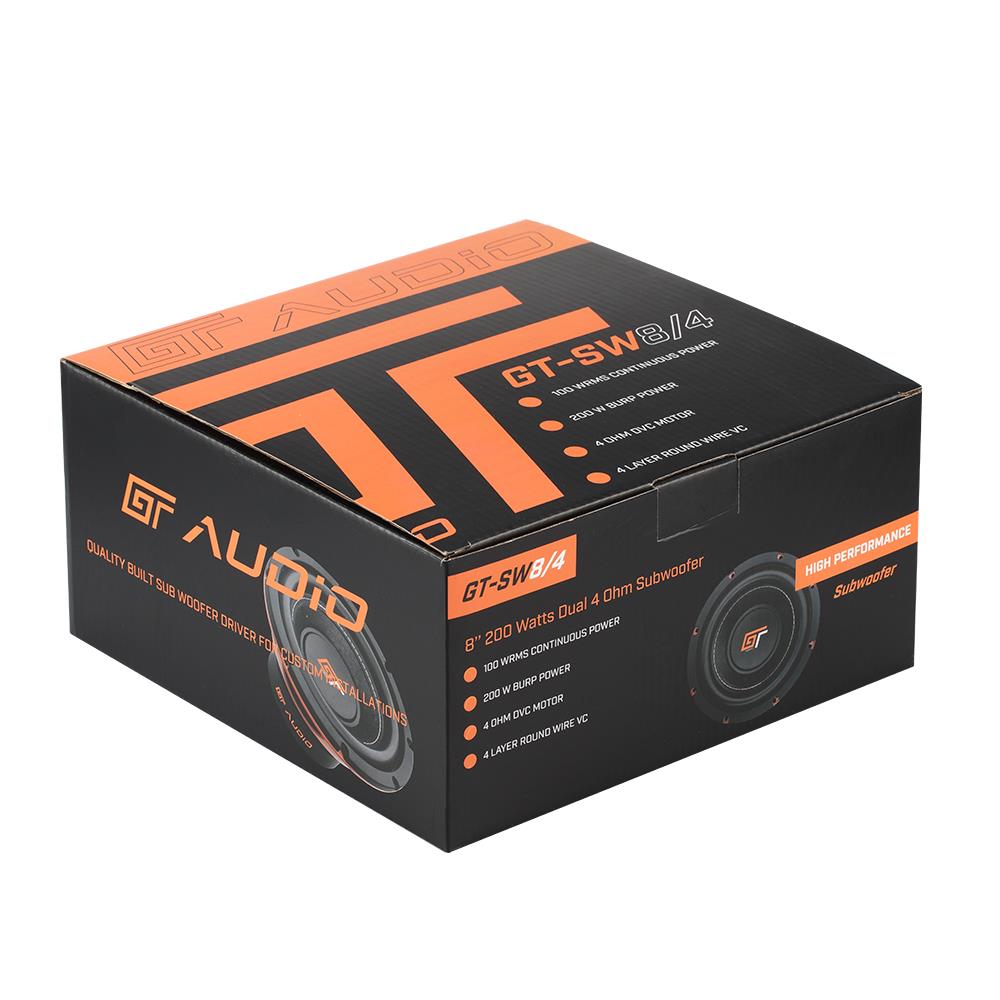 Bassface - GT Audio GT-SW8/4 8 inch 20cm 2x4Ohm DVC Subwoofer 100w RMS