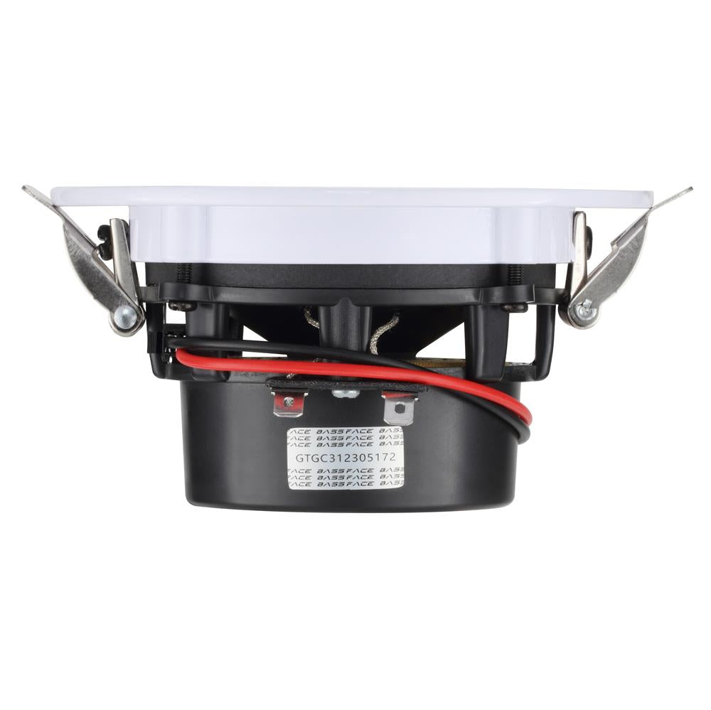 Bassface GT Gear GTG-C31LED 4" 10cm 8Ohm 2x60w RMS Waterproof Ceiling Speakers / 6500K LED Downlighters Pair