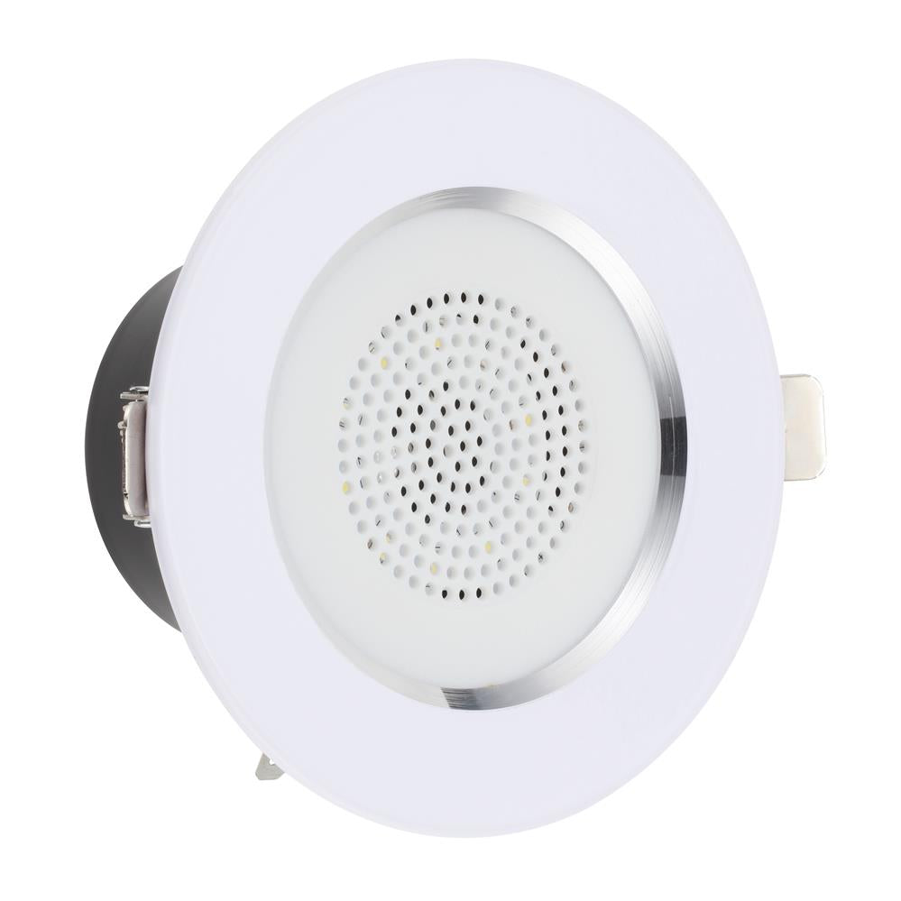 Bassface GT Gear GTG-C31LED 4" 10cm 8Ohm 2x60w RMS Waterproof Ceiling Speakers / 6500K LED Downlighters Pair