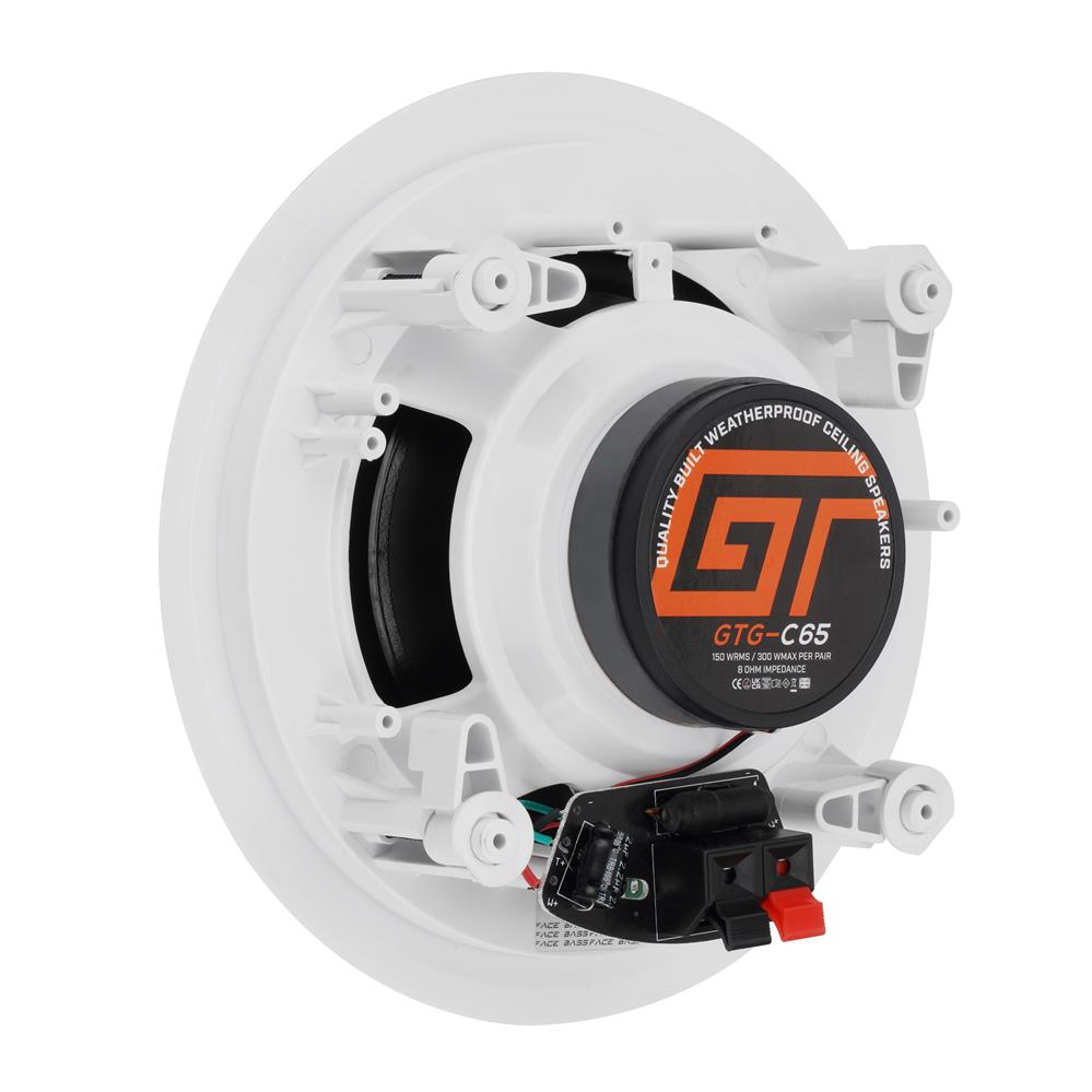 Bassface GT Gear GTG-C65 8" 20cm 8Ohm 2x150w RMS 2-Way Home Ceiling Speakers Pair