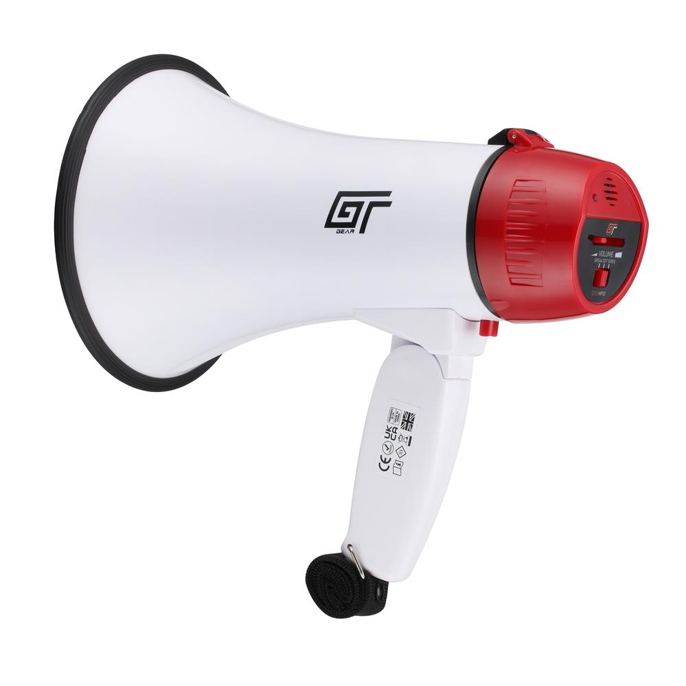 Bassface GT Gear GTG-MP10 20W Battery Powered Compact Handheld Briefing Megaphone