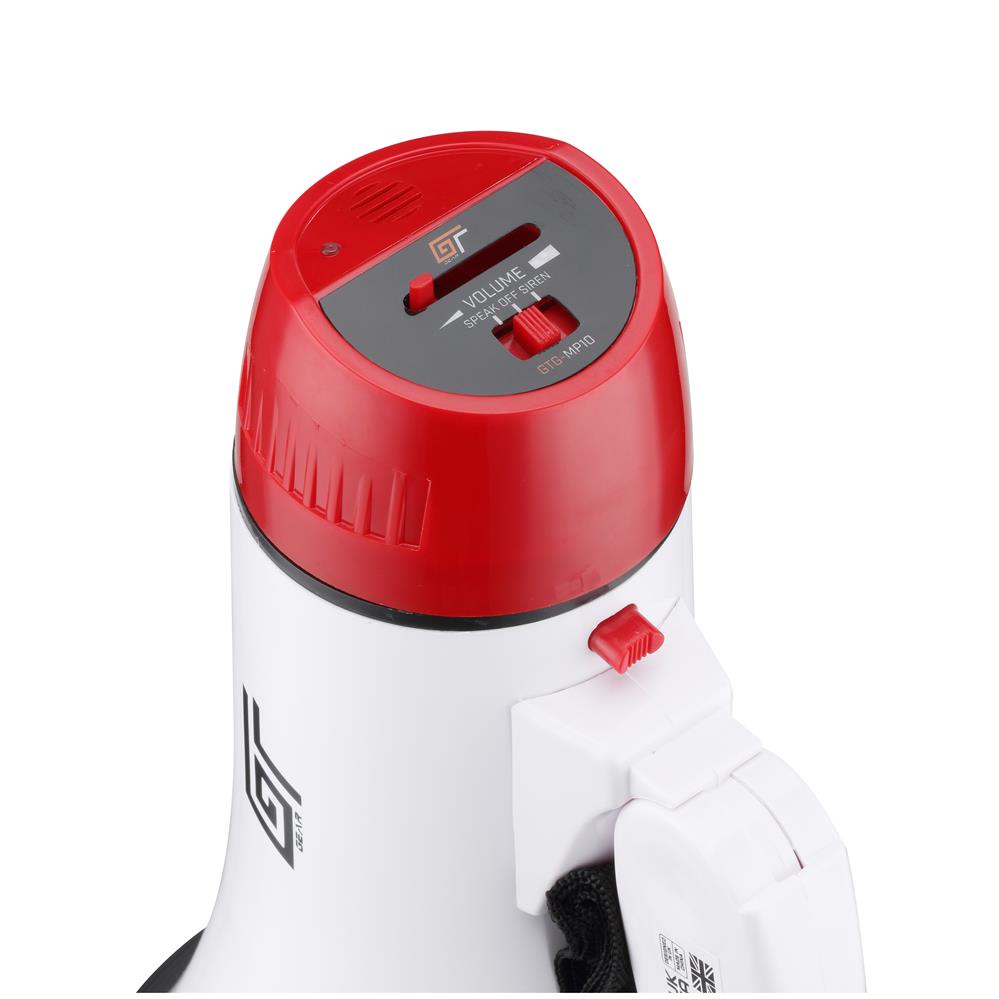 Bassface GT Gear GTG-MP10 20W Battery Powered Compact Handheld Briefing Megaphone