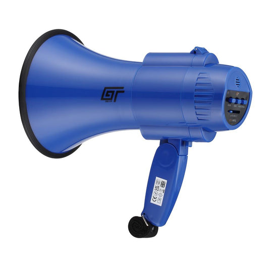Bassface GT Gear GTG-MP15B 30W Battery Powered High Power Handheld Megaphone (Blue)