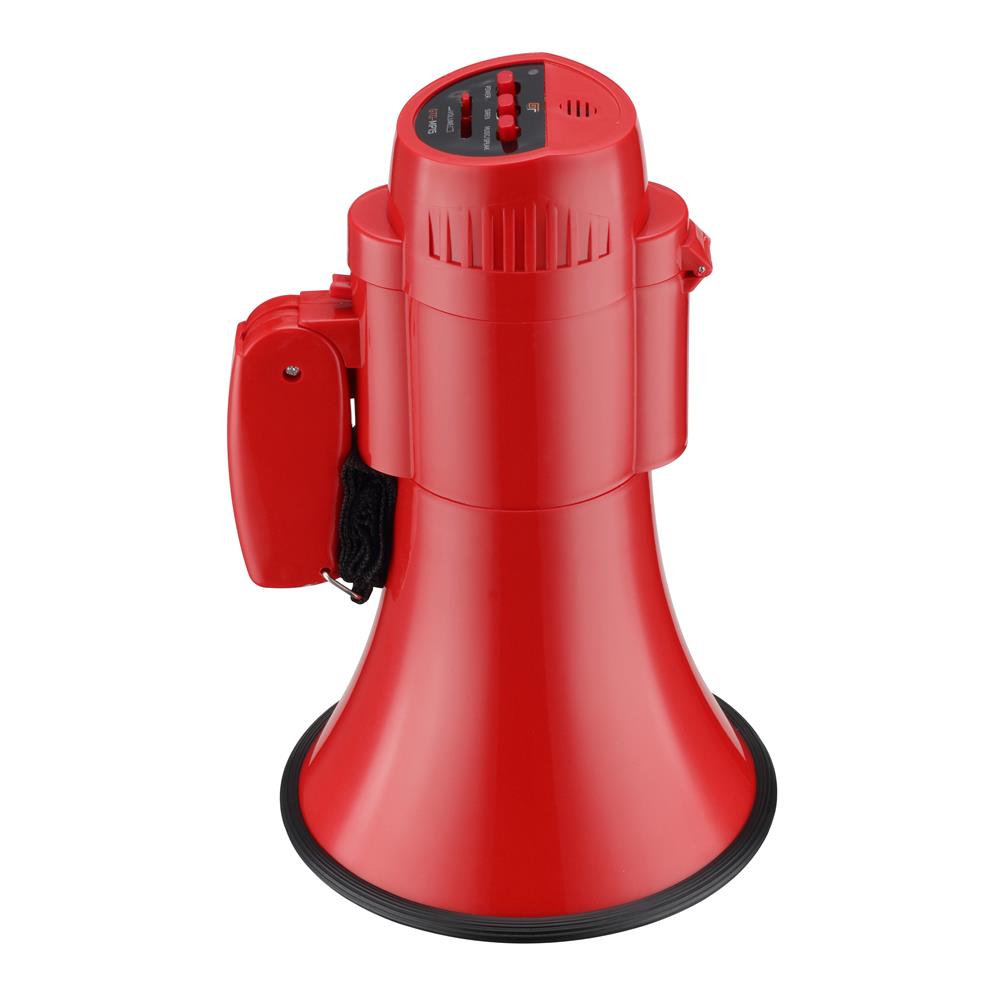 Bassface GT Gear GTG-MP15R 30W Battery Powered High Power Handheld Megaphone (Red)